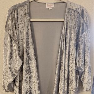Lularoe silver crushed velvet feel Shirley in medi